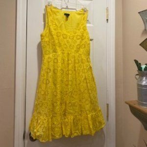 New Directions Yellow Chic Mini Dress, Size 6